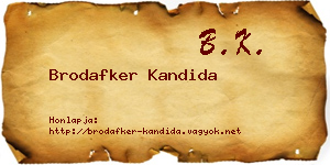 Brodafker Kandida névjegykártya